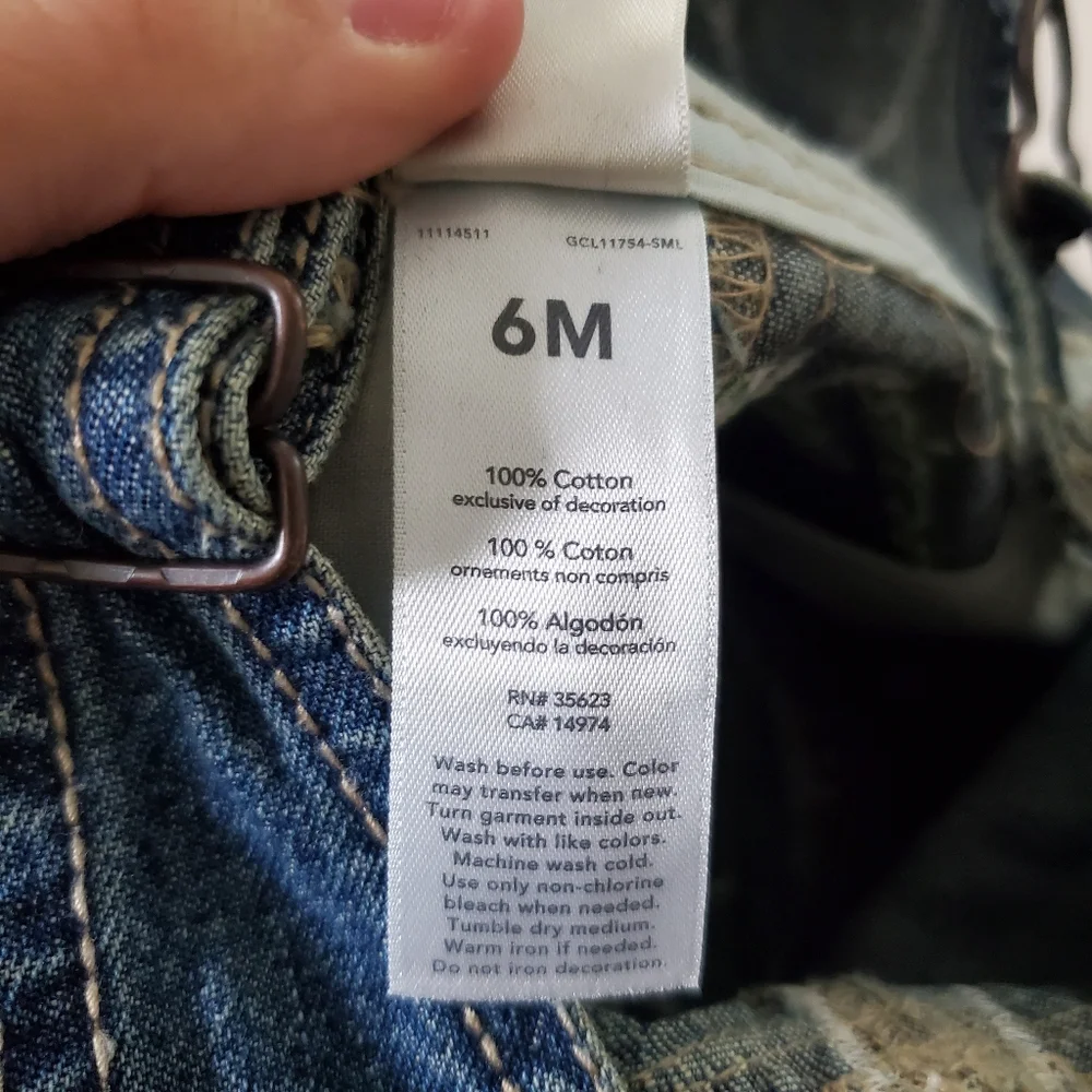 Oshkosh Denim Monkey Overalls Custom Applique 6 Months - Picture 8 of 9